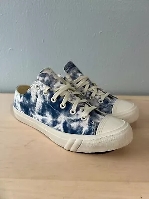 PRO KEDS Royal Lo Classic Canvas Shoes Mens 10.5 Blue Tie Dye Comfort Sneaker • $12.99