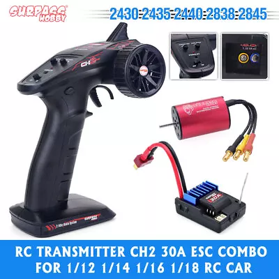 SURPASS HOBBY RC Transmitter Receiver Motor ESC Comb For 1/12 1/16 1/18 RC Car • $34.41