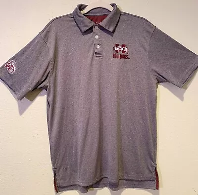 Mississippi State Bulldogs Short Sleeve Polyester Polo Shirt Size M • $19.99
