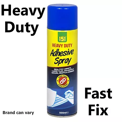 Adhesive Spray Contact Glue Heavy Duty Mount Tape DIY Fabric Upholstery Carpet • £2.75