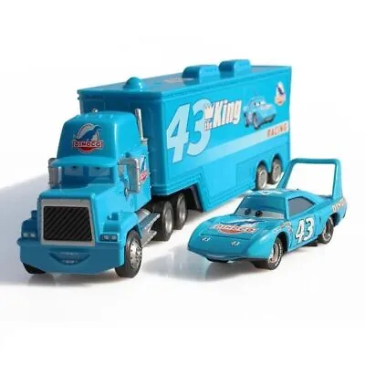 2Pcs Disney Pixar Cars NO.43 The King Truck With DiNOco 1:55 Diecast Toys Set • £14.99