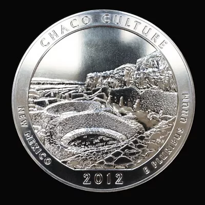 2012 - 5 Oz .999 Silver CHACO CULTURE America The Beautiful Uncirculated Coin • $178.50