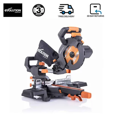 Evolution R185SMS+ Sliding Mitre Saw With TCT Multi-Material Blade (230V) • £134.99