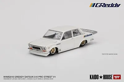 £19.95 • Buy Mini Gt Kaido House 1/64 Datsun 510 Pro Street GREDDY Pearl White KHMG016