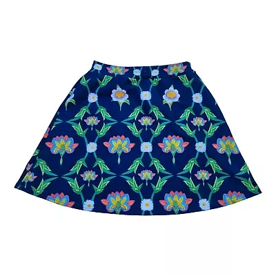 Black Milk 'Lotus Weave' A-line Mini Skirt M Short Navy Floral Limited Sold Out • $59.95