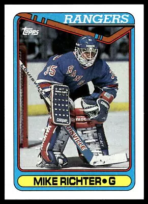 1990-91 Topps #330 Mike Richter New York Rangers Rookie Hockey Card • $2.99