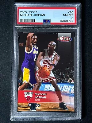 2005 NBA Hoops Michael Jordan Kobe Bryant #20 PSA Graded Card Lakers Bulls HOF • $94.95