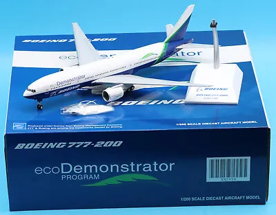 JC Wings 1:200 Boeing B777-200 Eco Demonstrator Diecast Aircraft  Model N772ET • $105.98