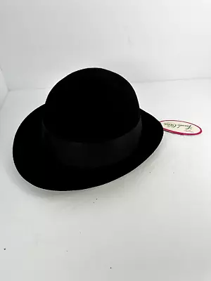 Vintage Frank Olive For I. Magnin Womens Felt Bowler Hat Black NWT • $55