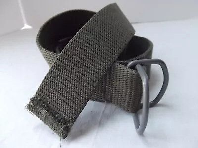 Chunky Heavy Duty Canvas Belt L XL Grn 48in Length 1-3/4 Wide Double D Rings NEW • $21.99