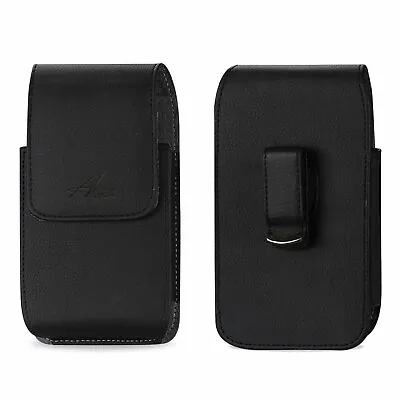AGOZ Vertical Leather Swivel Belt Clip Case For Phone With Otterbox Symmetry On • $9.95