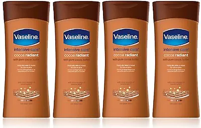 Vaseline Intensive Care Cocoa Radiant Body Lotion 200ml X 4 • £11.19