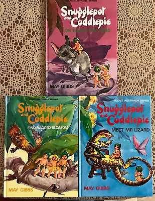 3 X Snugglepot And Cuddlepie By May Gibbs H/cover Books Lizard + Snag + Blossom • $19.30