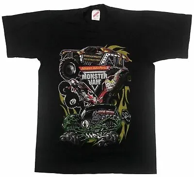 MONSTER JAM TRUCK Vintage T Shirt GRAVE DIGGER OUTLAW MAXIMUM DESTRUCTION 1990s • $44.99