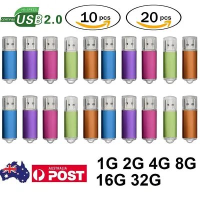 10/20 Bulk USB 2.0 Stick Flash Thumb Drives Memory Stick 1G 2G 4G 8G 16G 32G AU • $36.99