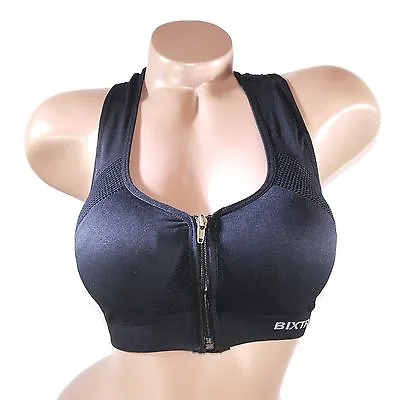 Womens Seamless Leisure Sports Yoga Padded Front Zip Bra Crop Top Removable 0283 • £9.99