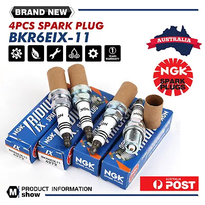 NGK Iridium IX Spark Plug BKR6EIX-11 Set Of 4 GENUINE High QUALITY • $65.99