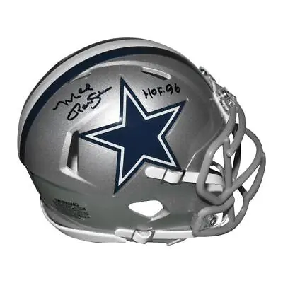 Mel Renfro Signed HOF 96 Inscription Dallas Cowboys Speed Mini Replica Silver Fo • $59.95