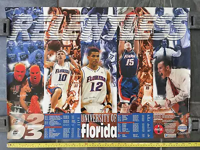 2002 03 Vinta Florida Gators Basketball Team Schedule Poster Rare UF Matt Bonner • $16.99