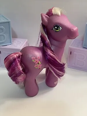 My Little Pony MLP Cherry Blossom Horse 2005 G3 Purple Flowers￼ • $10