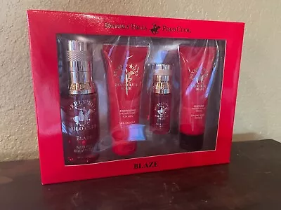 $13 • Buy Beverly Hills Polo Club Blaze 4pc Box Set: Spray, Gel, Cologne, After Shave