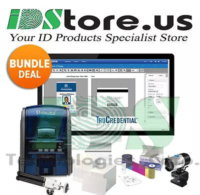 Datacard SD160 Single Side Complete Photo ID Card Printer System + Mag Encoder • $1699