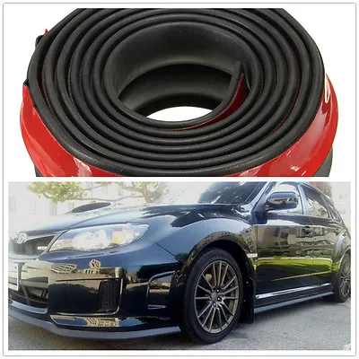 2.5M Car Front Bumper Lip Protector Body Spoiler Skirt Valance Chin Trim Black • £16.14