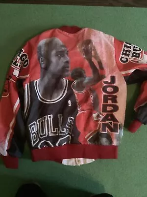 Vtg 90s Chalk Line Chicago Bulls Michael Jordan Fanimation Jacket Size Small. • $195