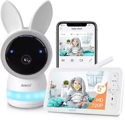 Baby Monitor With Camera And Night Vision2K5''Split Screen&App ControlNight L • £127.43
