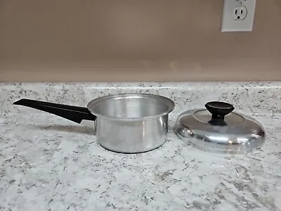 Vtg Mirro Aluminum 3 Cup Sauce Pan W/ Lid 6 In Diameter Made In USA Small Pot • $9.99