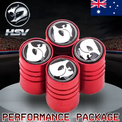 Holden Commodore HSV VN VP VR VS VT VX VY VZ VE VF Red Tyre Valve Caps E • $19.95