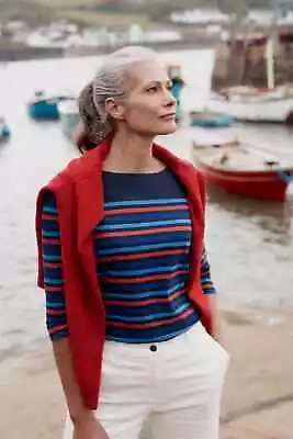 £19.47 • Buy Seasalt Women's - Navy Sailor Top (GOTS) - Regular - Falmouth Tri Mini Cornish M