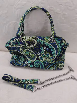 Vera Bradley Rhythm And Blues X-chain Handle Large Satchel Purse 4 Pocket NWOT • $14.99