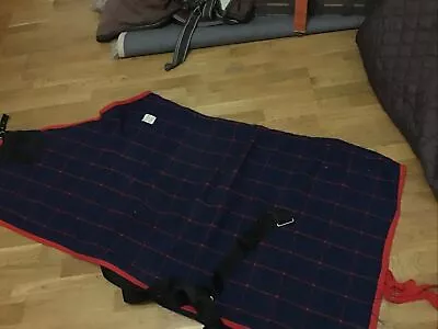 £15 • Buy 5’3 Paramount Blue & Red Waffle Cooler Rug