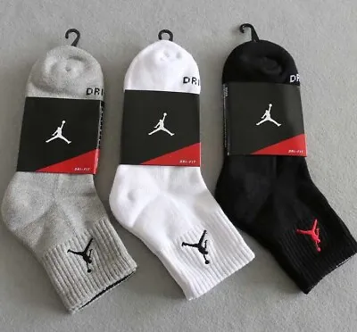 Nike Air Jordan 3 Pairs Everyday Max Ankle Socks Men’s Size L  8-12 • $14.99