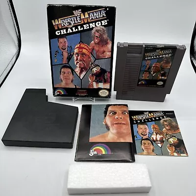 WWF WrestleMania Challenge Nintendo NES Complete CIB W Rare Poster • $59.99