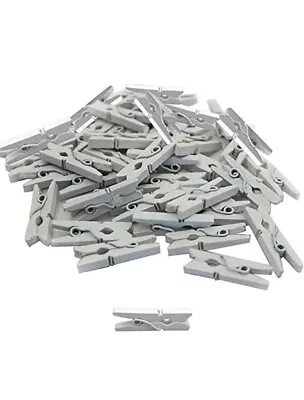 55pcs White Mini Wooden Pegs Dorman & Walsh Mini Pegs For Decorative Photo Wall • £4.90