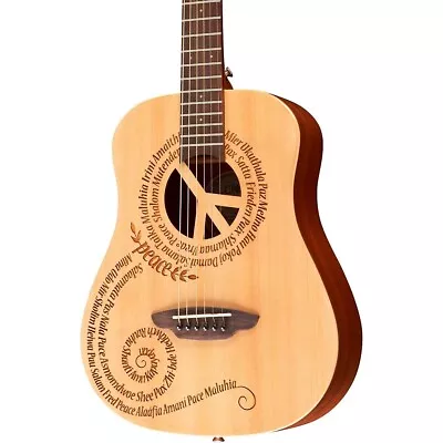 Luna Safari 3/4 Size Travel Guitar With Peace Design Mahogany With Satin Finish • $189