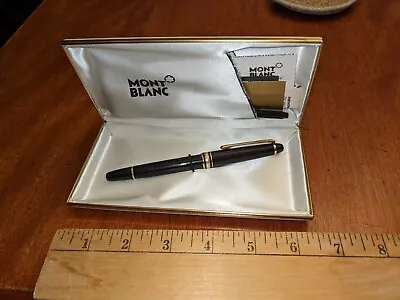 Mont Blanc 4810 Meisterstuck Fountain Pen W/case Papers 14k Gold Nib 5 3/8  • $299.99