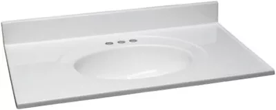 Design House 552000 25x19 Cultured Marble Single Bowl Vanity Top With Integrated • $44.99