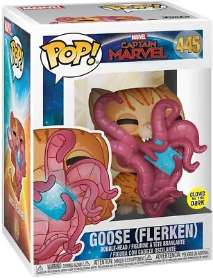 FUNKO POP Captain MARVEL Goose Flerken Glow In The Dark #445 • £15.99