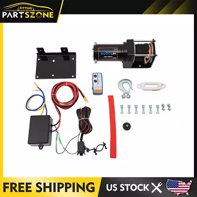 3000LBS Electric Winch Waterproof Truck Trailer Synthetic Rope Off-Road 3000lb • $76.99