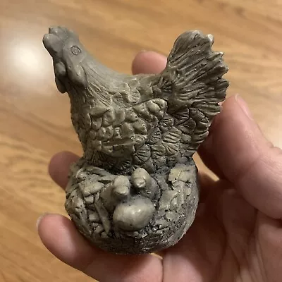 Mt. St. Helens Sculptures Hand Crafted Volcanic Ash Chicken W/ Chicks Figurine • $15.87