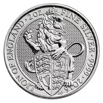 The Queen's Beasts - The Lion Of England - 2 Oz Silver Coin - In Capsule • $179