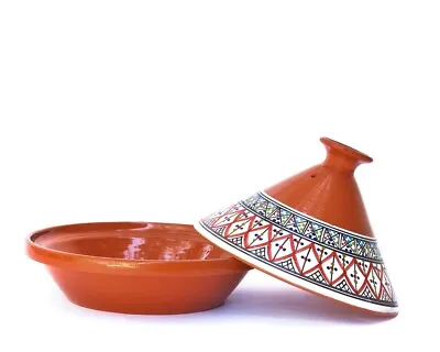 $69.95 • Buy Handmade, Hand-painted Classic Red Ceramic 10  Tagine Cooking Pot