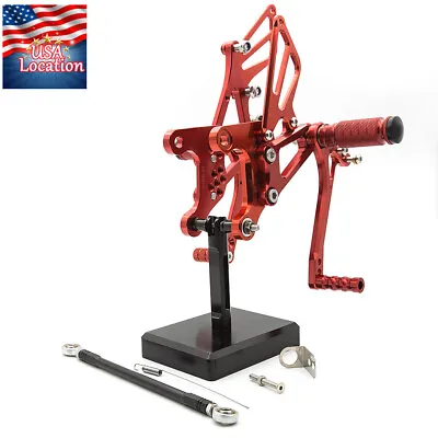 For Kawasaki Ninja ZX6R ZX636 2005 2006 2007 2008 CNC Rearset Footpegs Pedals • $109.99