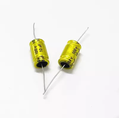 10pcs100V 1-100uf Audio Capacitor Axial Horizontal NP Electrodeless Electrolysis • $2.80