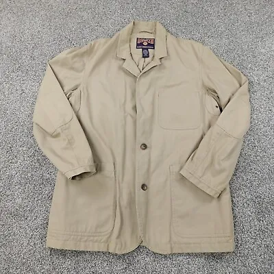 Duluth Jacket Mens Large Brown Tan Beige Work Wear Canvas Cargo Barn Chore Coat • $54.99