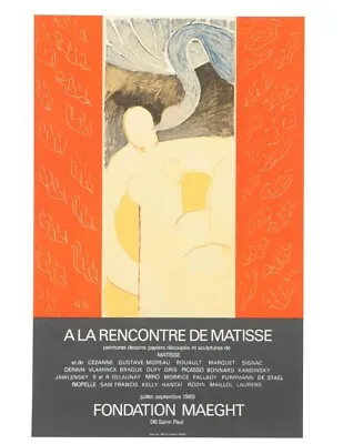 HENRI MATISSE 1969 RARE ORIGINAL VINTAGE French Art Exhibition Poster  • $99