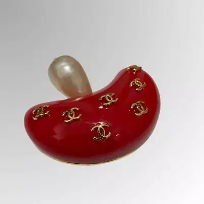 Chanel Vintage Mushroom Coco Mark Brooch Ladies' Fashion Accessories • $4712.87